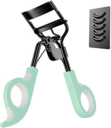 Picture of Kaasage Eyelash Curler with Pads, Lash Curler with 5 Extra Silicone Replacement Pads, Achieve Curls in 5 Seconds