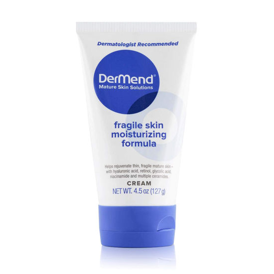 Picture of Dermend Specialized Fragile Skin Moisturizing Cream: Formula to Restore & Rejuvenate Mature Skin - Daily Moisturizer & Anti Wrinkle Cream for Firming & Strengthening Thin, Aging Skin - 4.5 Oz Tube
