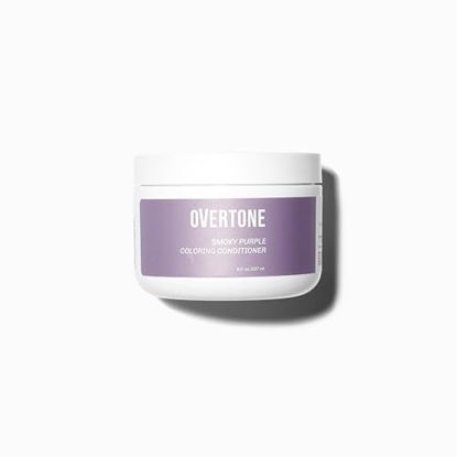 Picture of oVertone Haircare Color Depositing Conditioner - 8 oz Semi Permanent Hair Color with Shea Butter & Coconut Oil - Temporary Hair Color Dye - Vegan, Cruelty-Free - Smoky Purple
