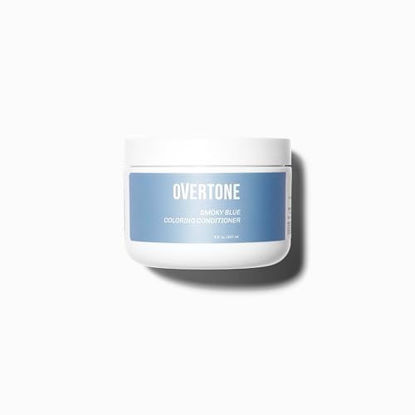 Picture of oVertone Haircare Color Depositing Conditioner - 8 oz Semi Permanent Hair Color with Shea Butter & Coconut Oil - Temporary Hair Color Dye - Vegan, Cruelty-Free - Smoky Blue