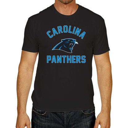 Picture of Team Fan Apparel NFL Adult Gameday T-Shirt - Cotton Blend - Tagless - Semi-Fitted - Unleash Your Team Spirit During Game Day (Carolina Panthers - Black, Adult Large)