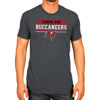 Picture of Team Fan Apparel NFL Adult Team Block Tagless T-Shirt - Cotton Blend - Charcoal - Perfect for Game Day - Comfort and Style (Tampa Bay Buccaneers - Black, Adult Small)
