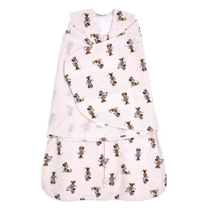 Picture of HALO Disney Baby 100% Cotton Sleepsack Swaddle, 3-Way Adjustable Wearable Blanket, TOG 1.5, Minnie Fun, Newborn, 0-3 Months