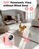 Picture of MaxiViz Pet Camera, 2K Indoor Security Camera, 360° Dog Camera with Phone App, Baby Monitor w/One-Touch Call, AI Motion Detection & Tracking, IR Night Vision, Cloud/SD Card Storage, 2.4GHz Wi-Fi, Pink