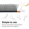 Picture of NAGARAKU 3D W Shape Eyelash Extension 5 Trays in 1 pack Volume 0.07mm C curl 11/12/13/14/15mm Premade Fans Faux Mink Matte Black Cluster Easy Fanning False Lashes