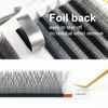 Picture of NAGARAKU 3D W Shape Eyelash Extension 5 Trays in 1 pack Volume 0.07mm D curl 9/10/11/12/13mm Premade Fans Faux Mink Matte Black Cluster Easy Fanning False Lashes