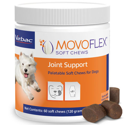 Picture of MOVOFLEX Joint Support Supplement for Dogs - Hip and Joint Support - Dog Joint Supplement - Hip and Joint Supplement Dogs - 60 Soft Chews for Small Dogs (by Virbac)