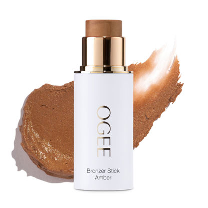 Picture of Ogee Sculpted Face Stick (AMBER - SUN KISSED BRONZE) Certified Organic Bronzer Stick & Highlighter Makeup - Multi-Use Bronzer Stick for Face