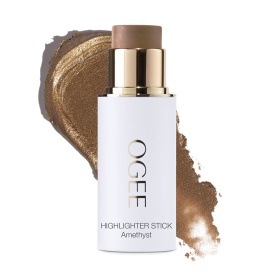 Picture of Ogee Sculpted Face Stick (AMETHYST - SOFT CHAMPAGNE SHIMMER) Certified Organic Blush Stick - Multi-Use Cream Blush & Highlighter Stick