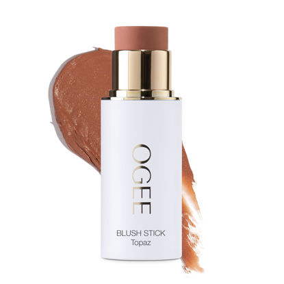 Picture of Ogee Sculpted Face Stick (TOPAZ - MATTE ROSY PEACH) Certified Organic Blush Stick - Multi-Use Cream Blush & Highlighter Stick