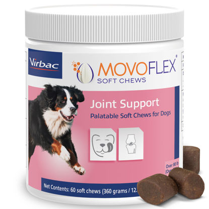Picture of MOVOFLEX Joint Support Supplement for Dogs - Hip and Joint Support - Dog Joint Supplement - Hip and Joint Supplement Dogs - 60 Soft Chews for Large Dogs (by Virbac)