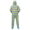 Picture of FOCO Los Angeles Chargers NFL Plaid One Piece Pajamas - M