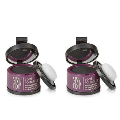 Picture of Style Edit Root Touch Up Powder for Black Hair | Cover Up Hair Color for Grays and Roots Coverage | Mineral Infused Binding Hairline Powder 2 Pack
