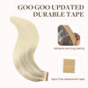Picture of GOO GOO Tape in Hair Extensions Human Hair, 17/22/60 Balayage Ash Blonde to Golden Blonde and Platinum B, 14inch 100g 40pcs, Thick Ends Straight Seamless, Invisible Tape in Hair Extensions Human Hair