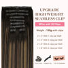 Picture of GOO GOO Clip in Hair Extensions Real Human Hair, 14inch 130g 9Pcs, 2/6/2 Balayage Dark Brown to Chestnut Brown, Remy Human Hair Extensions Clip ins for Women, Natural Human Hair