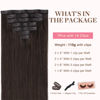 Picture of GOO GOO Clip in Hair Extensions Real Human Hair, 20inch 110g 7Pcs, 2A Light Brown, Remy Human Hair Extensions Clip ins for Women, Natural Human Hair