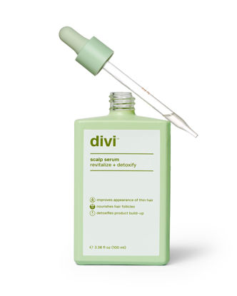 Picture of Divi Hair Scalp Serum for Women and Men - Revitalize and Balance Your Scalp - Improves Appearance of Thinning Hair, Nourishes the Scalp and Helps Remove Product and Oil Buildup, 100ml