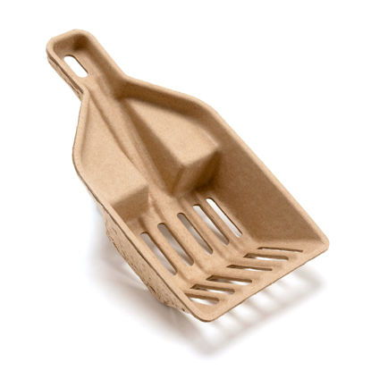 Picture of Kitty Sift FiberScoop Disposable Litter Scoop, Plastic-Free & Sustainable - Natural, One Size
