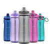 Picture of Pogo BPA-Free Tritan Plastic Water Bottle with Soft Straw Lid, 18 Oz, Grey