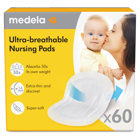 Picture of Medela Ultra-Breathable Nursing Pad | 60 Count, Highly Absorbent, Breathable and Discreet for Comfortable Wear