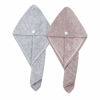 Picture of M-bestl 2 Pack Hair Towel Wrap,Rapid Carbon Fiber Hair Drying Towel with Buttons, Microfiber Hair Towel for Drying Curly Hair,Anti-frizz (Star Gray&Star Pink)