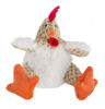 Picture of goDog Checkers Just For Me Fat Rooster Squeaky Plush Dog Toy, Chew Guard Technology - White, Mini