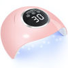 Picture of LadyMisty 72W UV LED Nail Lamp Light Dryer for Nails Gel Polish with 18 Beads 3 Timer Setting & LCD Touch Display Screen, Auto Sensor, Professional Nails, Pink……