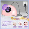 Picture of LadyMisty 72W UV LED Nail Lamp Light Dryer for Nails Gel Polish with 18 Beads 3 Timer Setting & LCD Touch Display Screen, Auto Sensor, Professional Nails, Pink……