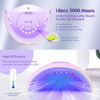 Picture of LadyMisty 72W UV LED Nail Lamp Light Dryer for Nails Gel Polish with 18 Beads 3 Timer Setting & LCD Touch Display Screen, Auto Sensor, Professional Nails, Pink……