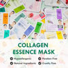 Picture of DERMAL 16 Combo Pack B Collagen Essence Korean Face Mask - Hydrating & Soothing Facial Mask with Panthenol - Hypoallergenic Self Care Sheet Mask for All Skin Types - Natural Home Spa Treatment Masks