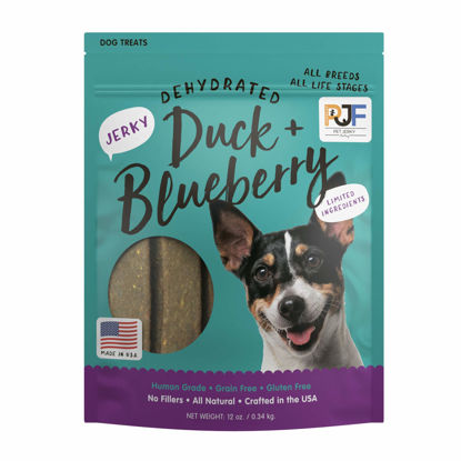Picture of Pet Jerky Factory Premium Duck and Blueberry 12 oz. Dog Jerky Treats | 100% Human Grade | USA Made | High Protein | Grain Free | Limited Ingredients | No Filler | BHA-BHT Free | Soft-Tender