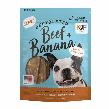 Picture of Pet Jerky Factory Premium Beef and Banana 12 oz. Dog Jerky Treats | 100% Human Grade | USA Made | High Protein | Grain Free | Limited Ingredients | No Filler | BHA-BHT Free | Soft-Tender