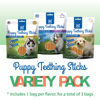 Picture of N-Bone Puppy Teething Sticks Variety Pack, Chicken & Pumpkin & Peanut Butter Flavor, Total 3 Bags, 11.22-oz