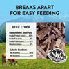 Picture of Northwest Naturals Raw Rewards Freeze-Dried Beef Liver Treats for Dogs and Cats - Bite-Sized Pieces - Healthy, 1 Ingredient, Human Grade Pet Food, All Natural - 3 Oz