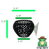 Picture of CTWPets Betta Bulb Hide | Betta Rest Fish Tank Ornament | Aquarium Cave with Suction Cup for Small Fish Tank, Betta Habitat, Shrimp Hideout, Aquatic Decor (Black)
