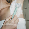 Picture of FLAMINGO 5-Blade Razors for Women - 1 Razor Handle + 4 5-Blade Refills + 1 Shower Holder - Sage