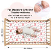 Picture of Yoofoss Baby Crib Sheets for Boys Girls, Fitted Crib Sheet 2 Pack for Standard Crib and Toddler Mattress, Super Soft Microfiber Baby Sheet 28x52x8in Pink + Butterflies