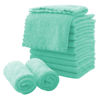Picture of Microfiber Facial Cloths Fast Drying Washcloth 12 pack - Premium Soft Makeup Remover Cloths - Aqua Green