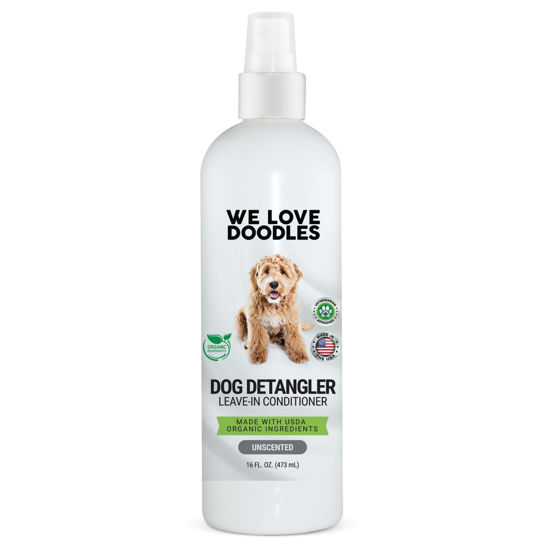 Picture of We Love Doodles Dog Detangler Spray - Leave-in Conditioner for Dogs - Dog Detangling Spray - Dematting Spray for Dogs - Tangle Remover - Made in The USA (Hypoallergenic Unscented)