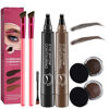 Picture of Eyebrow Care Kit 4d Laminated, 4d Laminated Eyebrow Home Grooming Kit, Eyebrow Contouring Pen, Waterproof & Long Lasting (Taupe+Dark Brown)