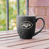 Picture of Rico Industries NFL Football New York Jets Alternate 16 oz Team Color Laser Engraved Speckled Ceramic Coffee Mug