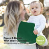 Picture of Organic Burp Cloths for Baby Boys, Girls - 5-Pack Super Absorbent Burping Cloth, Burp Clothes, Soft, Plush, Newborn Baby Bibs & Burp Cloths Sets, Burpy Cloth Bib for Unisex, Burping Rags (Hunter)