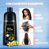 Picture of IIIMEIDU Hair Dye Shampoo for Gray Hair Coverage, 3 in 1 Natural Black Dye for Women Men, 500ml