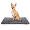 Picture of Washable Dog Bed Mat Reversible Dog Crate Pad Soft Fluffy Pet Kennel Beds Dog Sleeping Mattress for Large Jumbo Medium Small Dogs, 23 x 17 Inch, Gray