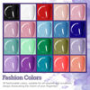 Picture of JODSONE 20 Colors Gel Nail Polish Kit with U V Light Base Top Matte Coat High Shine Vibrant Nail Gel Equipped with Manicure Tools