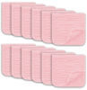 Picture of Ease Cubs Muslin Burp Cloths Large 100% Cotton Hand Washcloths for Boys & Girls, Baby Essentials Extra Absorbent and Soft Burping Rags for Newborn Registry (Pink, 12-Pack, 20" X10")