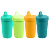 Picture of Re-Play Made in USA 10 Oz. Sippy Cups for Toddlers, Pack of 4 - Reusable Spill Proof Cups for Kids, Dishwasher/Microwave Safe - Hard Spout Sippy Cups for Toddlers 3.13" x 6.25", Aqua Asst.