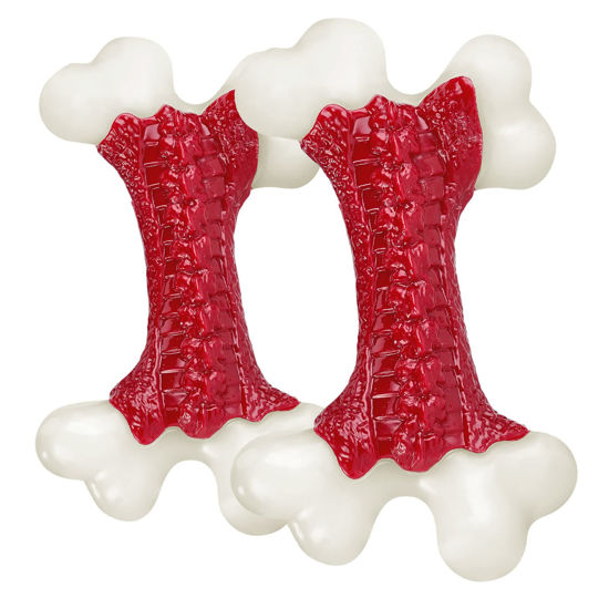 Picture of Kseroo Tough Dog Toys, Dog Toys for Aggressive Chewers Large Breed, Aggressive Chew Toys for Large Dogs, Dog Bone Chew Toy Nylon Dog Toys for Large Dogs Extreme Chew Toys Indestructible