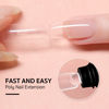 Picture of GAOY Poly Gel Nail Kit with U V Light Starter Kit, 6 Colors Nude Pink Black Builder Gel Nail Extension Kit for Beginners with Everything Nail Art DIY at Home