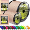 Picture of TECEUM Paracord Type III 550 Beige - 200 ft - 4mm - Tactical Rope MIL-SPEC - Outdoor para Cord - Camping Hiking Fishing Gear - EDC Parachute Cord - Strong Survival Rope 366